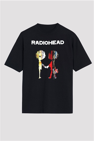 Radiohead Siyah Unisex Oversize Tişört T-Shirt