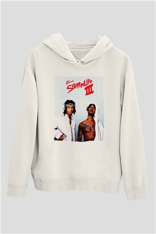 Rae Sremmurd Beyaz Unisex Kapüşonlu Sweatshirt
