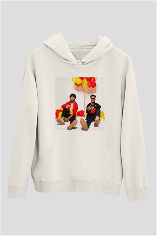 Rae Sremmurd Beyaz Unisex Kapüşonlu Sweatshirt