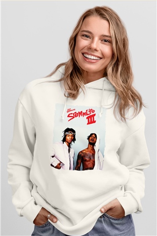 Rae Sremmurd Beyaz Unisex Kapüşonlu Sweatshirt