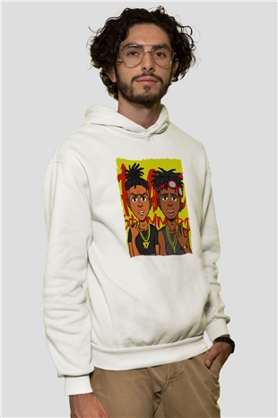 Rae Sremmurd Beyaz Unisex Kapüşonlu Sweatshirt