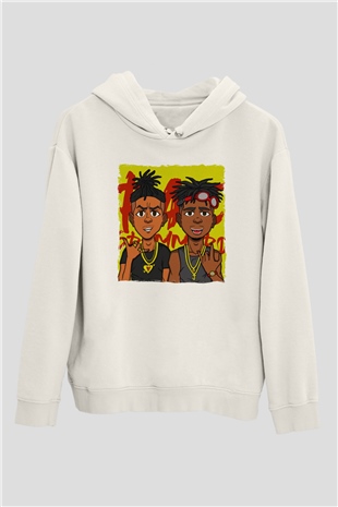 Rae Sremmurd Beyaz Unisex Kapüşonlu Sweatshirt