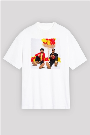 Rae Sremmurd Beyaz Oversize Tişört Oversize T-shirt - TişörtFabrikası