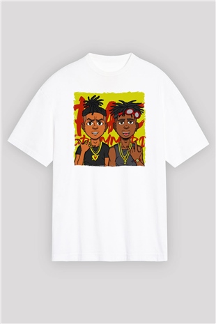 Rae Sremmurd Beyaz Oversize Tişört Oversize T-shirt - TişörtFabrikası