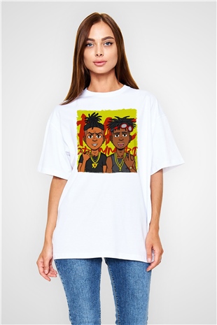 Rae Sremmurd Beyaz Oversize Tişört Oversize T-shirt - TişörtFabrikası