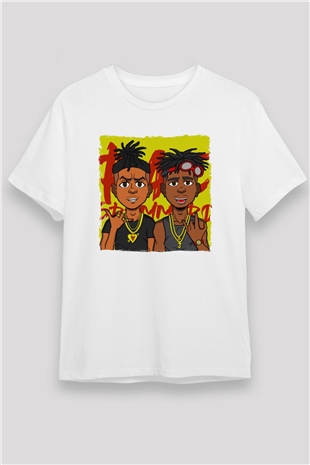 Rae Sremmurd Beyaz Unisex Tişört T-Shirt - TişörtFabrikası