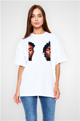 Rae Sremmurd Beyaz Oversize Tişört Oversize T-shirt - TişörtFabrikası