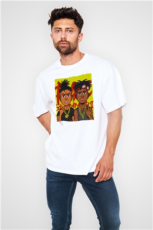 Rae Sremmurd Beyaz Oversize Tişört Oversize T-shirt - TişörtFabrikası