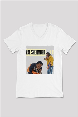 Rae Sremmurd Beyaz Unisex V Yaka Tişört