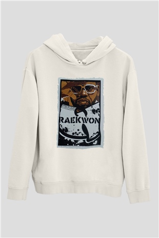 Raekwon Beyaz Unisex Kapüşonlu Sweatshirt