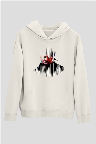 Raekwon Beyaz Unisex Kapüşonlu Sweatshirt