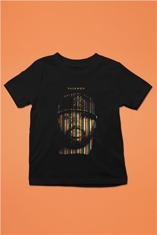 Raekwon Siyah Unisex Çocuk Tişört