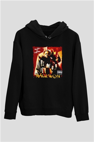 Raekwon Siyah Unisex Kapüşonlu Sweatshirt