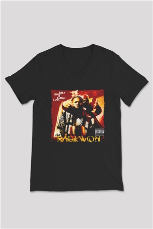 Raekwon Siyah Unisex V Yaka Tişört