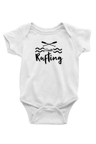 Rafting Baskılı Beyaz Bebek Body - Zıbın