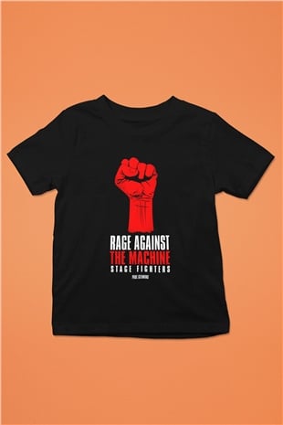 Rage Against the Machine Baskılı Siyah Unisex Çocuk Tişört