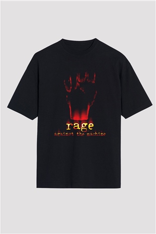 Rage Against the Machine Siyah Unisex Oversize Tişört T-Shirt