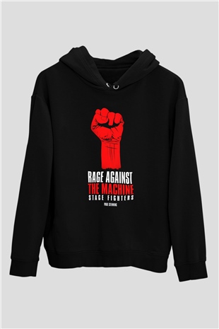 Rage Against the Machine Siyah Unisex Hoodie