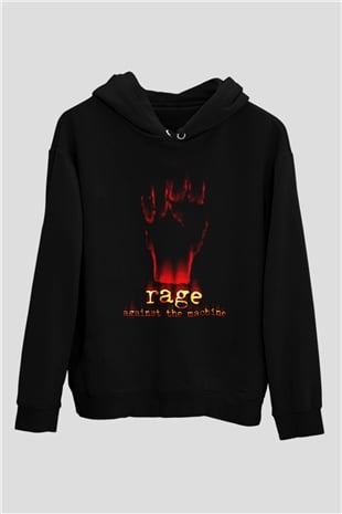 Rage Against the Machine Siyah Unisex Hoodie