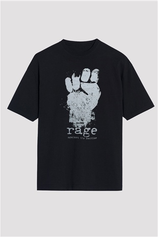 Rage Against the Machine Siyah Unisex Oversize Tişört T-Shirt