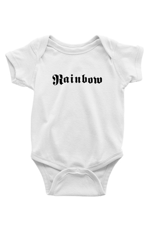 Rainbow Baskılı Beyaz Unisex Bebek Body - Zıbın