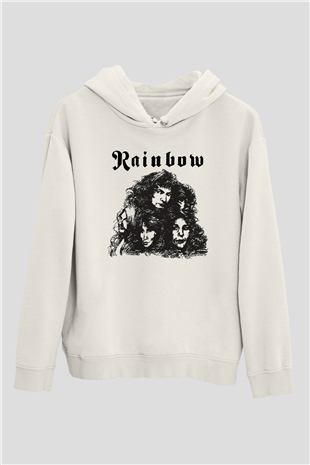 Rainbow Beyaz Unisex Kapşonlu Sweatshirt