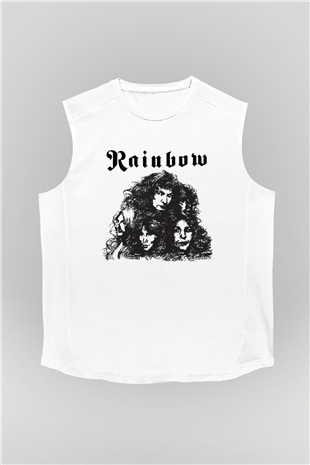Rainbow Beyaz Unisex Kolsuz Tişört