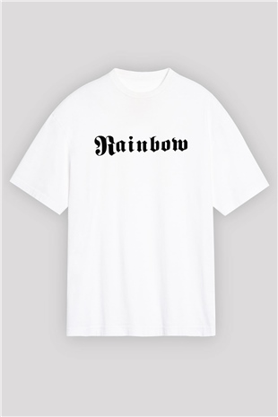 Rainbow Beyaz Unisex Oversize Tişört T-Shirt