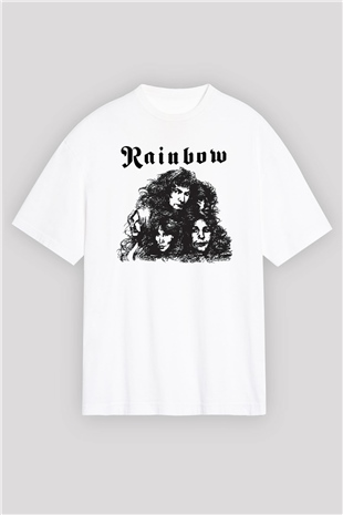 Rainbow Beyaz Unisex Oversize Tişört T-Shirt