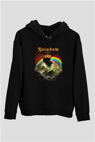 Rainbow Siyah Unisex Hoodie