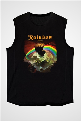 Rainbow Siyah Unisex Kolsuz Tişört
