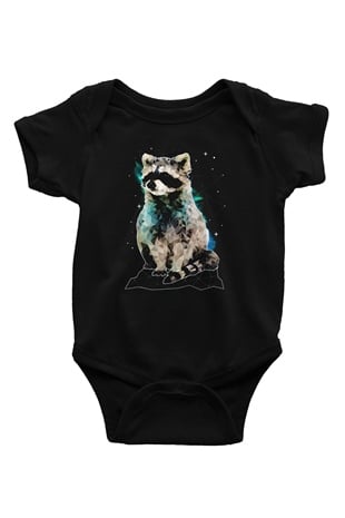 Rakun Siyah Bebek Body - Zıbın