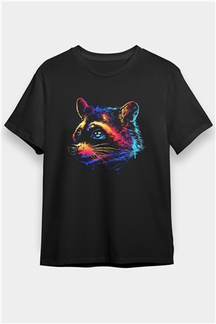 Rakun Siyah Unisex Tişört T-Shirt - TişörtFabrikası