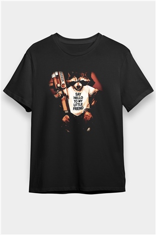 Rakun Siyah Unisex Tişört T-Shirt - TişörtFabrikası