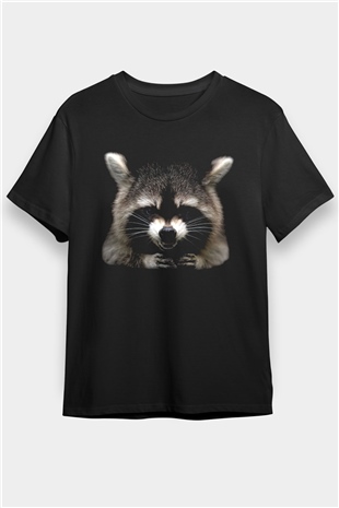 Rakun Siyah Unisex Tişört T-Shirt - TişörtFabrikası