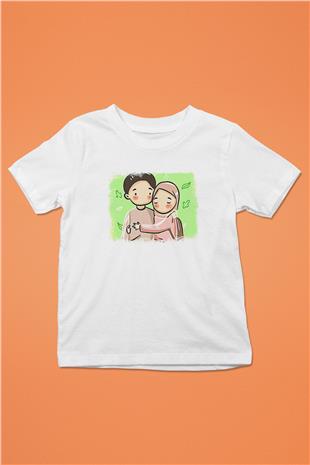 Ramazan Bayramı Baskılı Beyaz Unisex Beyaz Çocuk Tişört - Tshirt