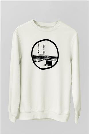 Ramazan Bayramı Baskılı Beyaz Unisex Sweatshirt