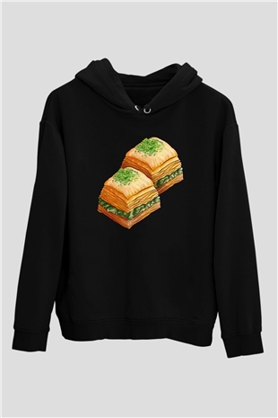 Ramazan Bayramı Baskılı Unisex Siyah Hoodie