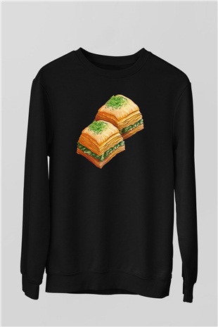 Ramazan Bayramı Baskılı Unisex Siyah Sweatshirt