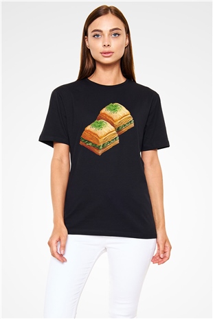Ramazan Bayramı Baskılı Unisex Siyah Tişört - Tshirt
