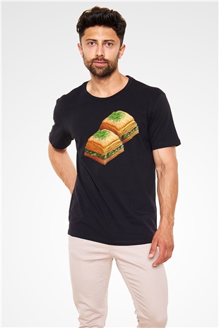 Ramazan Bayramı Baskılı Unisex Siyah Tişört - Tshirt