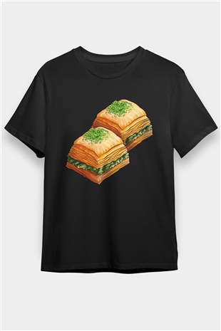 Ramazan Bayramı Baskılı Unisex Siyah Tişört - Tshirt