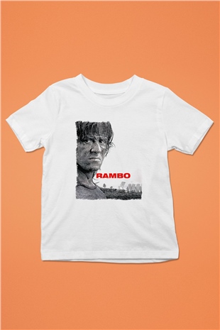 Rambo Beyaz Unisex Çocuk Tişört