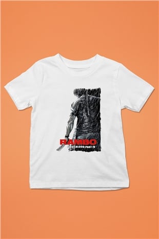 Rambo Beyaz Unisex Çocuk Tişört
