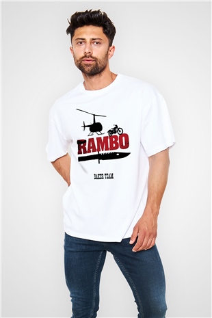 Rambo Beyaz Oversize Tişört Oversize T-shirt