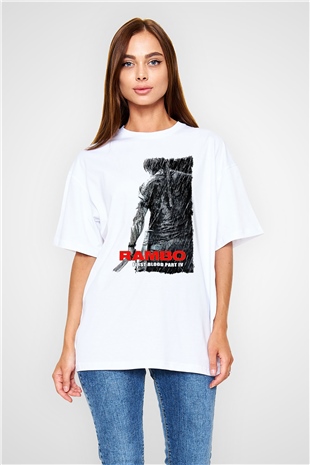 Rambo Beyaz Oversize Tişört Oversize T-shirt
