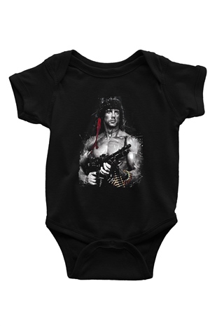 Rambo Siyah Bebek Body - Zıbın