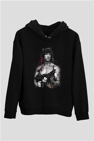 Rambo Siyah Unisex Hoodie