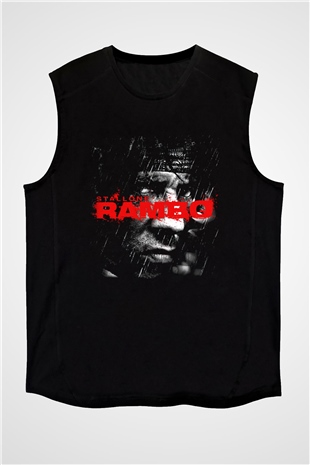 Rambo Siyah Unisex Kolsuz Tişört
