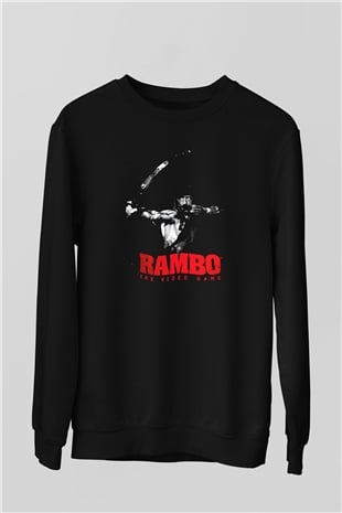Rambo Siyah Unisex Sweatshirt